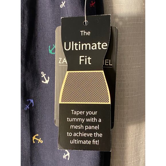 Zac & Rachel women’s dk blue with multi colored anchors crop pants size 6P - Picture 6 of 13